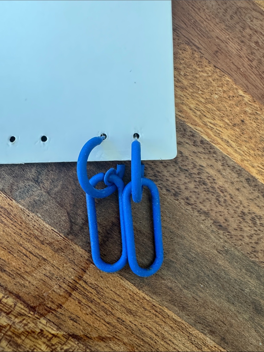 GAP Blue Linked Hoop Drop Earrings